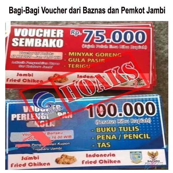 Bagi-Bagi Voucher dari Baznas dan Pemkot Jambi