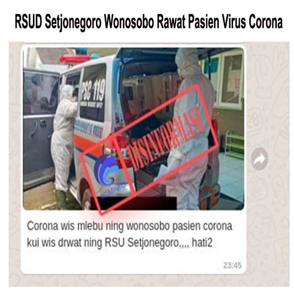 RSUD Setjonegoro Wonosobo Rawat Pasien Virus Corona