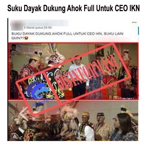 Suku Dayak Dukung Ahok Full Untuk CEO IKN