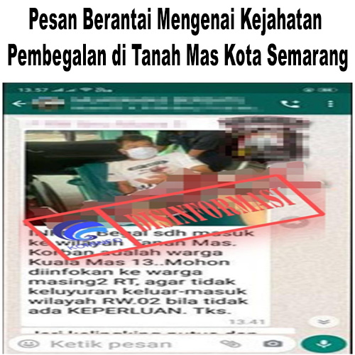 Pesan Berantai Mengenai Kejahatan Pembegalan di Tanah Mas Kota Semarang