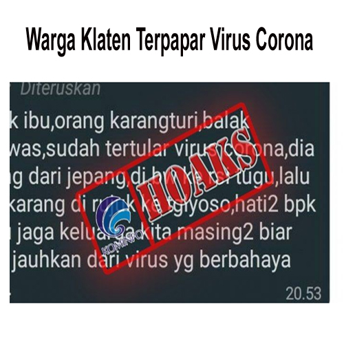 Warga Klaten Terpapar Virus Corona