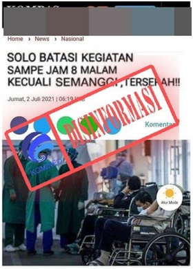 Solo Batasi Kegiatan Sampai Jam 8 Malam Kecuali Daerah Semanggi