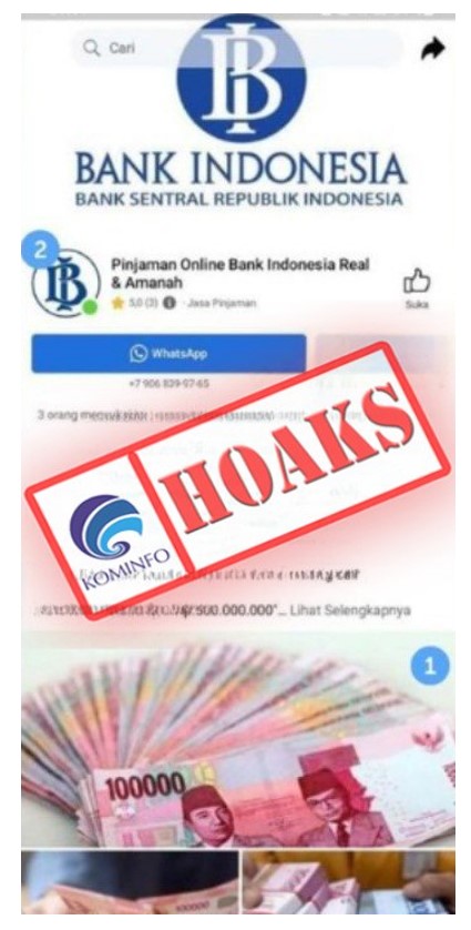 Akun Pinjaman Online Mengatasnamakan Bank Indonesia