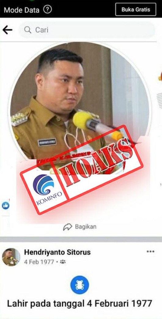 Akun Facebook Mengatasnamakan Bupati Labuhanbatu Utara