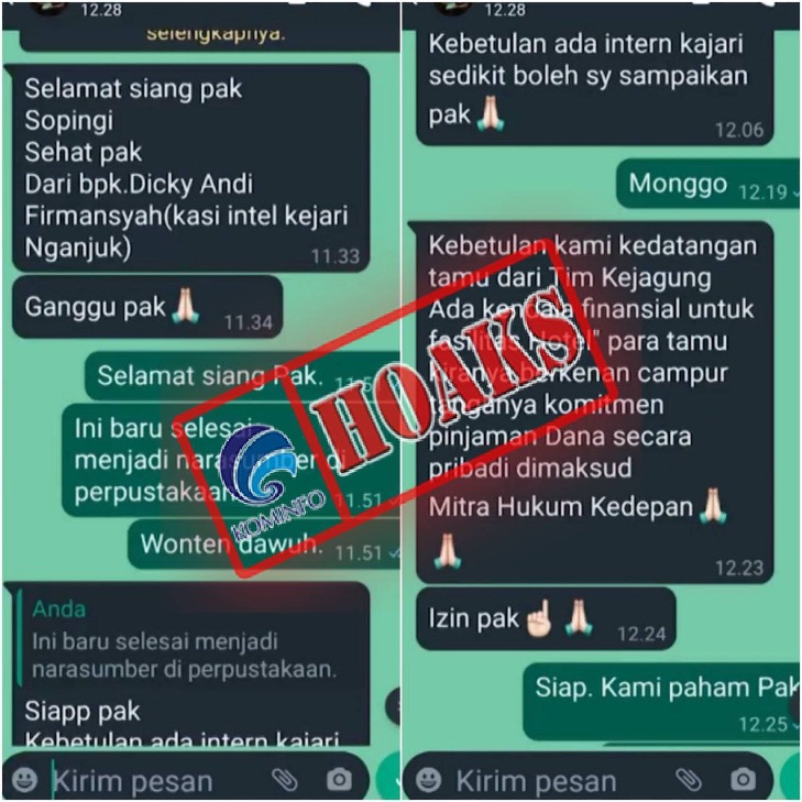 Akun WhatsApp Mengatasnamakan Kasi Intel Kejari Nganjuk