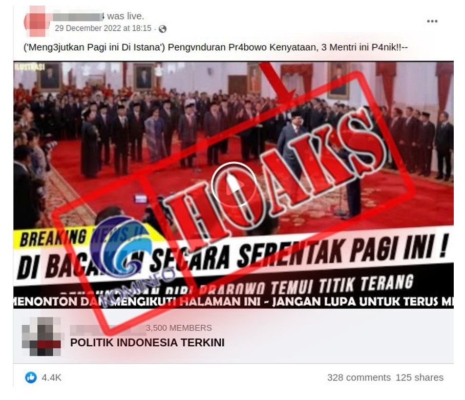 Menhan Prabowo Mengundurkan Diri di Istana Negara