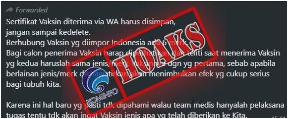 Tim Medis Lupa Jenis Vaksin yang Digunakan, Serti?kat Vaksin harus Disimpan