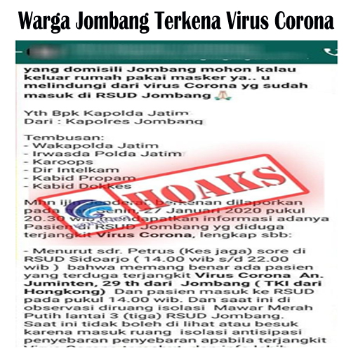 Warga Jombang Terkena Virus Corona