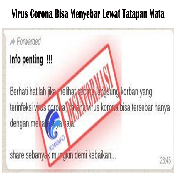 Virus Corona Bisa Menyebar Lewat Tatapan Mata