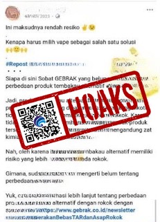 Rokok Elektronik Minim Risiko Karena Tidak Mengandung Tar