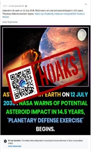 NASA Nyatakan Bumi Dihantam Asteroid pada 12 Juli 2038