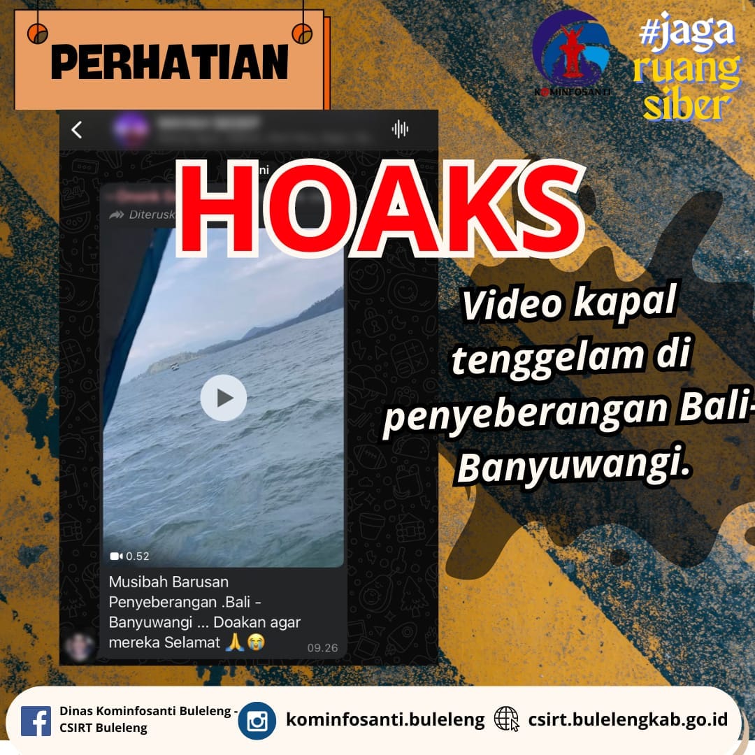 Video kapal tenggelam di penyeberangan Bali-Banyuwangi.