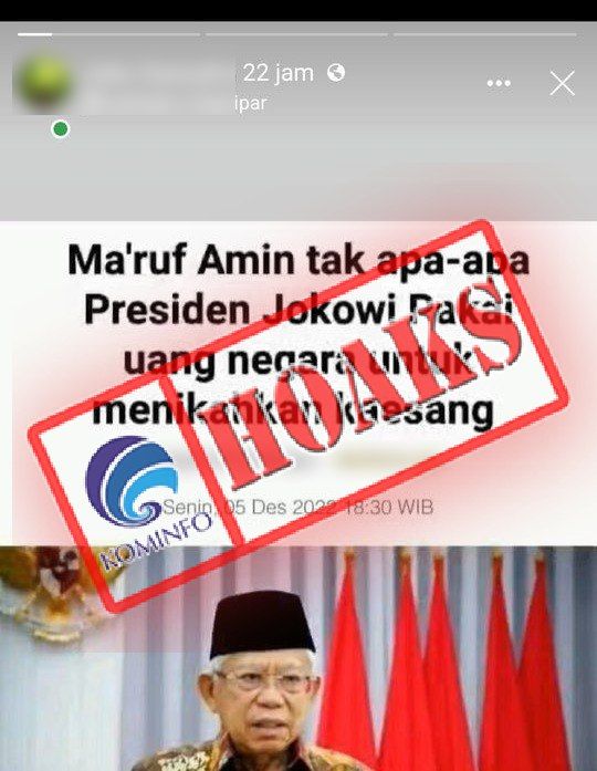 Wakil Presiden Ma'ruf Amin Restui Presiden Joko Widodo Gunakan Uang Negara untuk Menikahkan Putranya