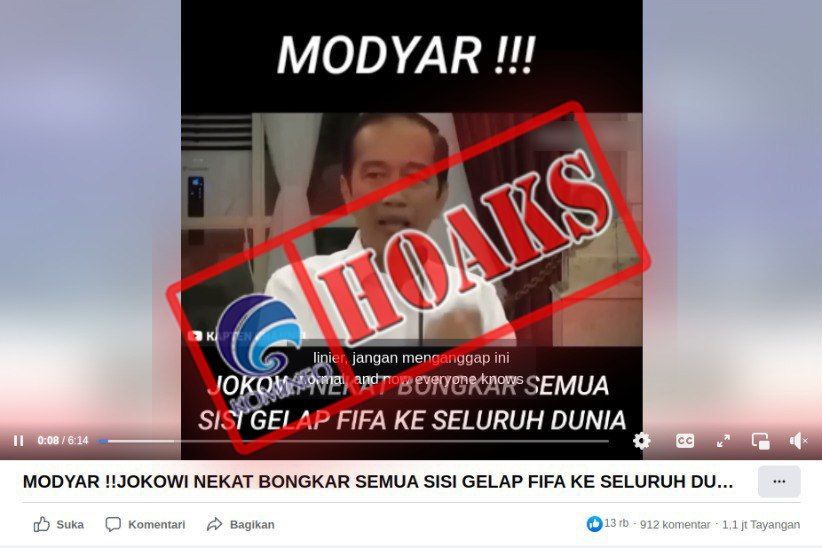 Presiden Jokowi Bongkar Sisi Gelap FIFA ke Seluruh Dunia