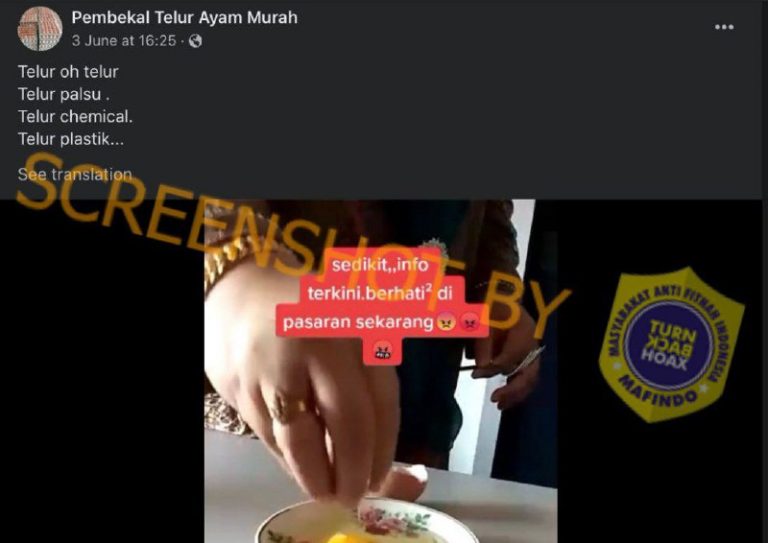 Video telur palsu dari plastik