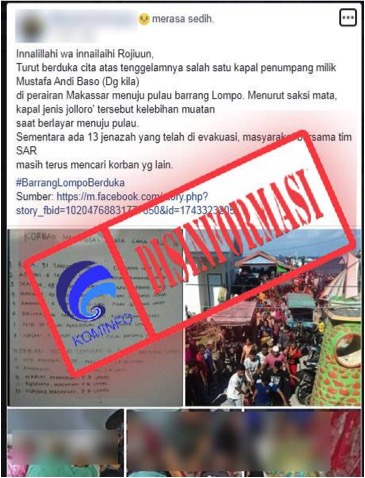 Kapal Tenggelam dan 13 Orang Meninggal di Makassar