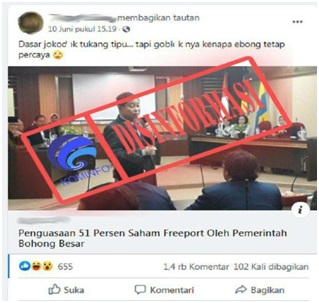 Penguasaan 51 Persen Saham Freeport oleh Pemerintah Bohong Besar