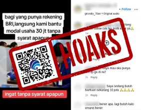 BRI Berikan Bantuan Modal Usaha Rp30 Juta