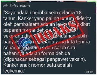 Formaldehida dalam Vaksin Menyebabkan Leukemia Pada Anak