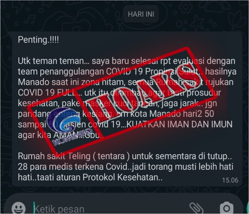 Pesan Berantai tentang Manado Zona Hitam