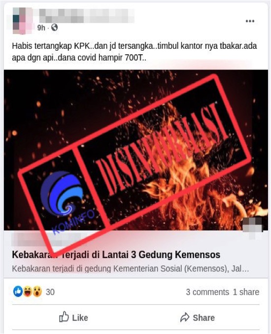 Kantor Kemensos Terbakar Setelah Mensos Jadi Tersangka Kasus Korupsi