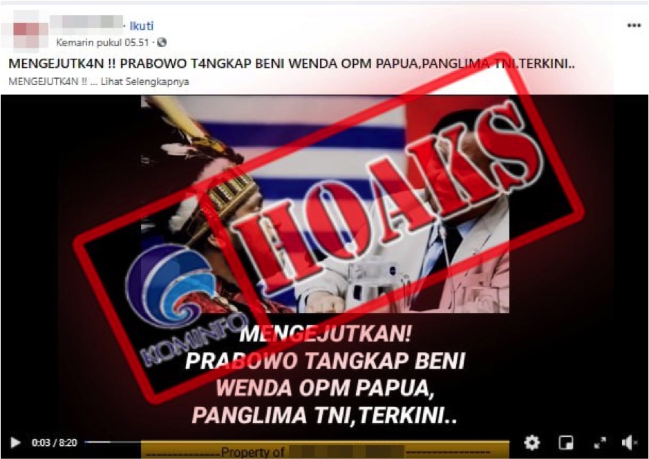 Prabowo Tangkap Benny Wenda