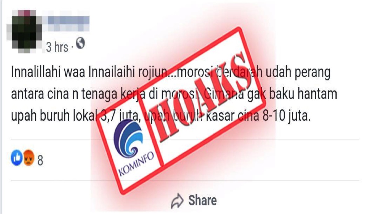 Perang antara Tenaga Kerja Asing dan Tenaga Kerja Indonesia di Morosi