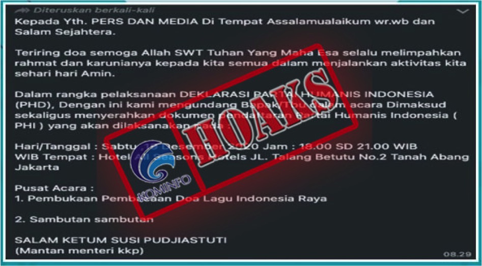 Susi Pudjiastuti Deklarasikan Partai Humanis Indonesia
