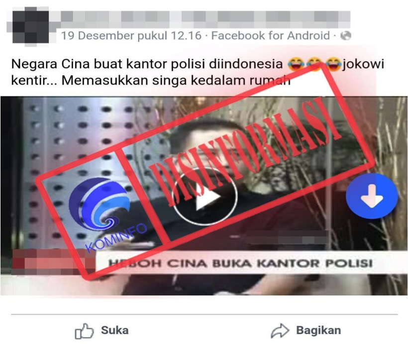 Negara Cina Buat Kantor Polisi di Indonesia