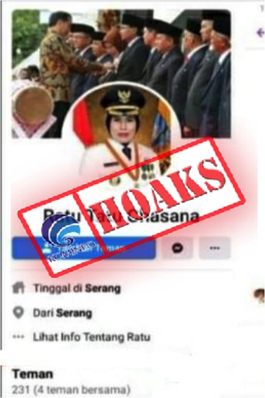 Akun Facebook Mengatasnamakan Bupati Serang