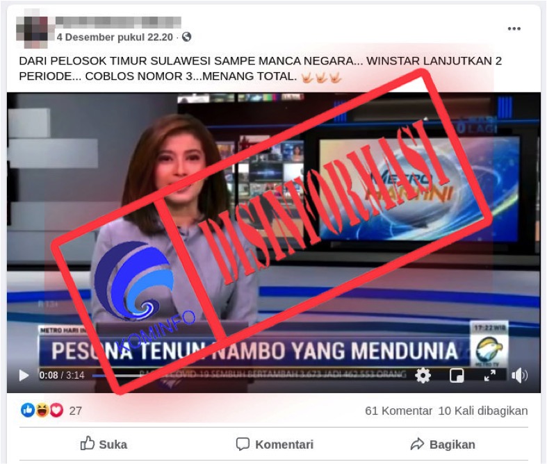 Video Tayangan Metro TV Terkait Kampanye Salah Satu Calon Bupati Banggai