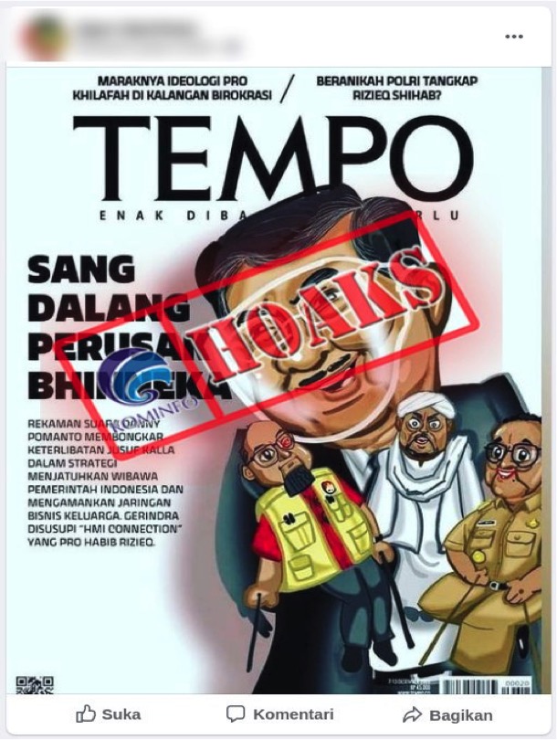 Cover Majalah Tempo Berjudul 