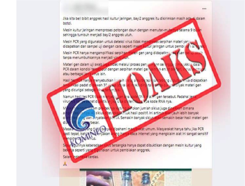 Tes PCR Harus Mencontoh Kultur Jaringan Pembiakan Anggrek