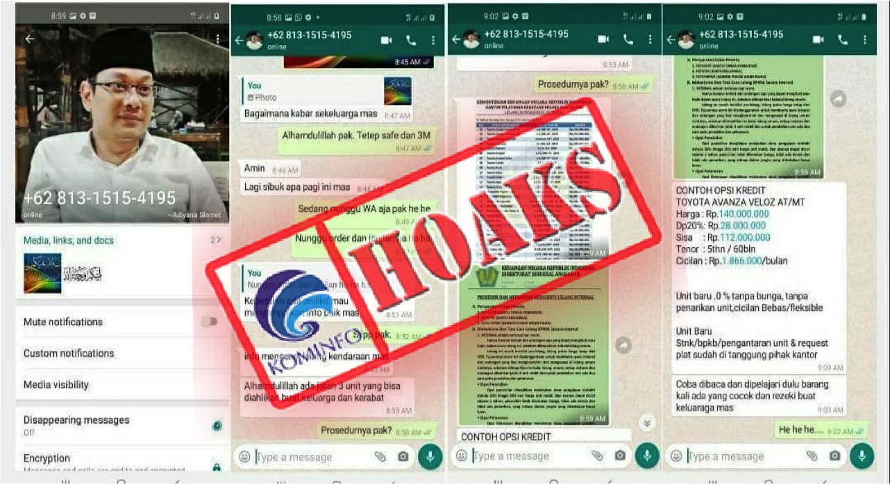 Akun Whatsapp Mengatasnamakan Ketua KPID Jawa Barat