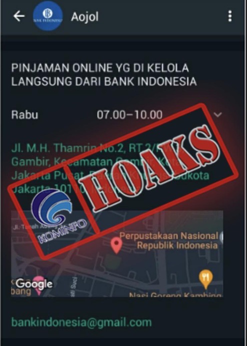 AOJOL Pinjaman Online Dikelola Bank Indonesia