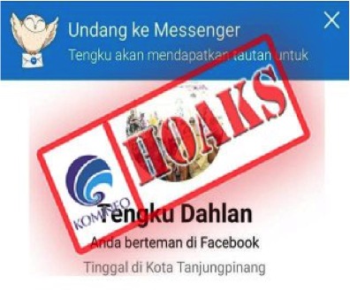 Akun Facebook Mengatasnamakan Tengku Dahlan Meminta Sumbangan