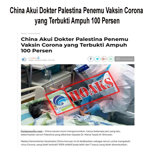China Akui Dokter Palestina Penemu Vaksin Corona yang Terbukti Ampuh 100 Persen