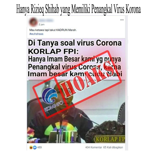 Hanya Rizieq Shihab yang Memiliki Penangkal Virus Korona