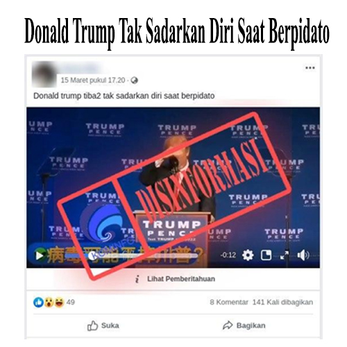 Donald Trump Tak Sadarkan Diri Saat Berpidato