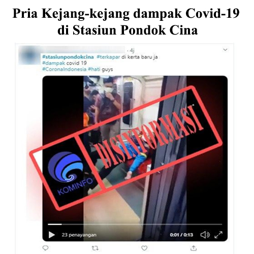 Pria Kejang-kejang Dampak Covid-19 di Stasiun Pondok Cina