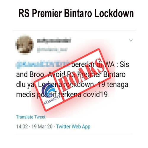 RS Premier Bintaro Lockdown