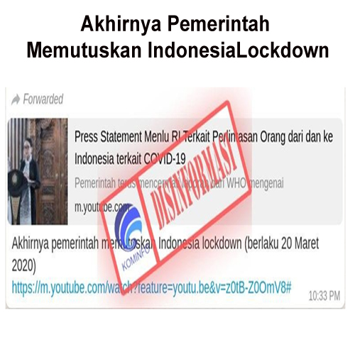 Akhirnya Pemerintah Memutuskan Indonesia Lockdown