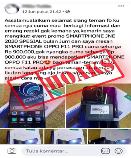 Promo Smartphone yang Mengatasnamakan JNE