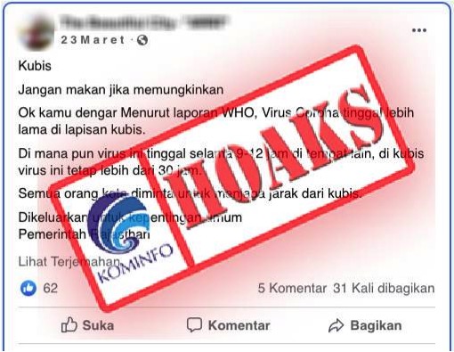 Larangan WHO untuk Tidak Makan Kubis saat Pandemi