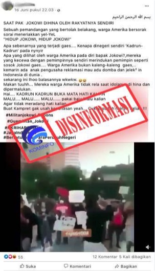 Warga Amerika Teriaki 'Hidup Jokowi' Saat Demo