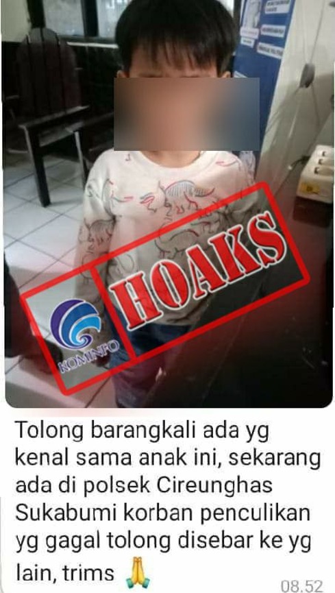 Foto Anak Korban Penculikan di Cireunghas