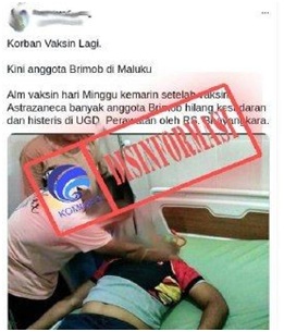 Anggota Brimob Meninggal Akibat Vaksin di Maluku