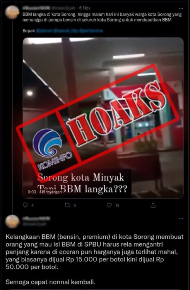 Kelangkaan BBM di Kota Sorong