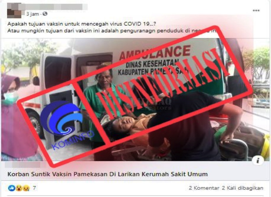 Korban Suntik Vaksin Covid-19 Pamekasan Dilarikan ke Rumah Sakit