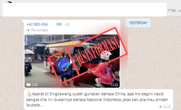 Video Polres Singkawang Menggunakan Bahasa Mandarin bukan Indonesia